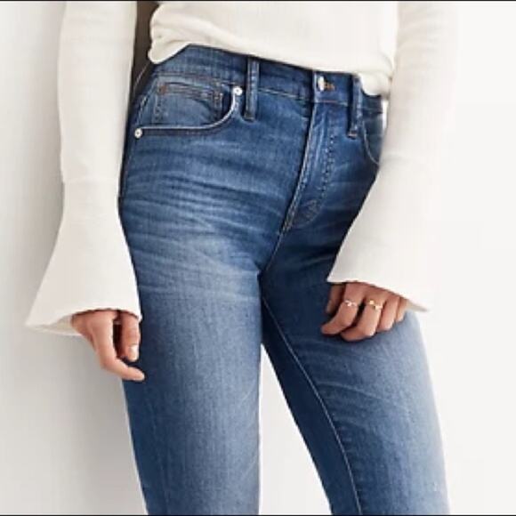 Madewell High Rise Skinny Raw Hem Distressed Jeans 27 - Picture 2 of 13